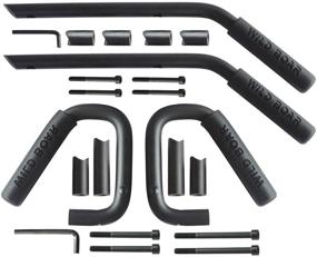 img 4 attached to 🔧 Tradesman K Black Steel Front & Rear Grab Bar Handle Kit for 2007-2018 Jeep Wrangler JK JKU Sports Sahara Freedom Rubicon X Unlimited 2 Door 4 Doors