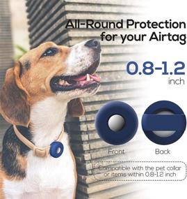 img 3 attached to 🐾 Airtag Dog Collar Holder(2 Pack): Silicone Pet Collar Case for Apple Airtags- Anti-Lost Air Tag Case Holder Compatible with Cat Dog Collars & Backpack Accessories