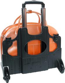 img 1 attached to 👜 Leather Mid-Size Orange Women's Travel Case - Detachable Wheeled Glen Ellyn by McKlein (94360)