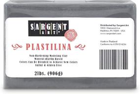 img 1 attached to Sargent Art Plastilina Modeling Clay - 2-Pound - Gray: Enhance Your Creativity