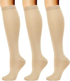 img 4 attached to DRESHOW Pairs Casual Stripe Stocking Sports & Fitness in Cycling