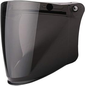 img 4 attached to Universal 3 Snap-Button Visor For Open Face Motorcycle Helmet Wind Shield Flip Up Down (Smoke)