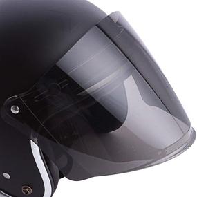 img 1 attached to Universal 3 Snap-Button Visor For Open Face Motorcycle Helmet Wind Shield Flip Up Down (Smoke)