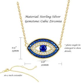 img 3 attached to FANCIME Sterling Necklace Zirconia Simulated Girls' Jewelry