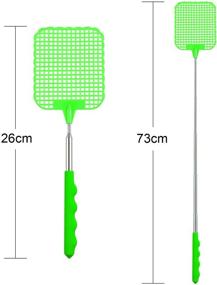 img 3 attached to 🪰 5-Pack Extendable Fly Swatter Set - Manual Pest Control with Flexible Telescopic Handle | Lightweight | Assorted Colors (Rose Red, Green, Blue, Black, Purple)
