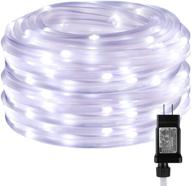 🔌 versatile and durable le led rope light: timer, low voltage, 8 mode, waterproof, 33ft 100 led, indoor outdoor plug in light for deck, patio, bedroom, boat, landscape lighting and more логотип