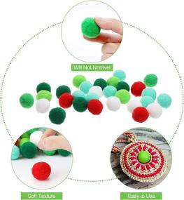 img 1 attached to 🎄 WILLBOND 120 Pieces Christmas Felt Balls - 3 cm Colorful Felt Pompom Balls for DIY Christmas Decor - Handmade Felted Pompoms for Holiday Garlands and DIY Decoration in Multiple Colors