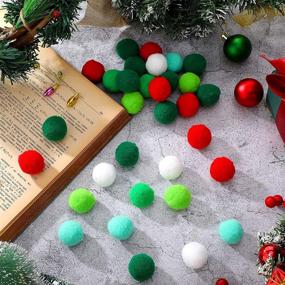 img 2 attached to 🎄 WILLBOND 120 Pieces Christmas Felt Balls - 3 cm Colorful Felt Pompom Balls for DIY Christmas Decor - Handmade Felted Pompoms for Holiday Garlands and DIY Decoration in Multiple Colors