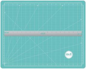 img 1 attached to 🧲 We R Memory Keepers Scalloped Magnetic Ruler Cutting Mat: A Versatile Blue Crafting Tool