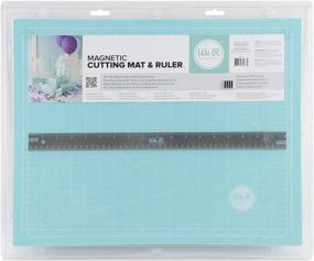 img 2 attached to 🧲 We R Memory Keepers Scalloped Magnetic Ruler Cutting Mat: A Versatile Blue Crafting Tool