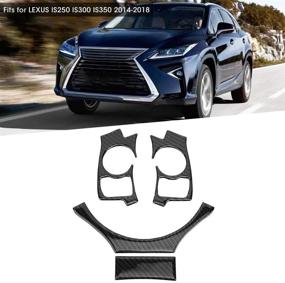 img 3 attached to 🚗 Улучшите свой опыт владения Lexus с набором чехла для руля из карбонового волокна | Подходит для Lexus IS250 IS300 IS350 (Тип B)