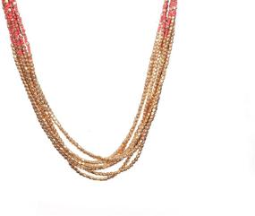 img 1 attached to RICHERA Multi Layer Beautiful Metal and Seed Combo: The Ultimate Necklace for Women and Girls Jewelry