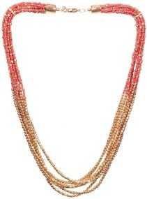 img 2 attached to RICHERA Multi Layer Beautiful Metal and Seed Combo: The Ultimate Necklace for Women and Girls Jewelry