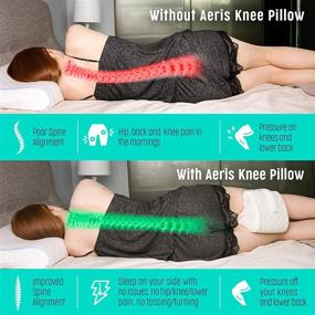 img 3 attached to AERIS Knee Pillow for Side Sleepers – 100% Memory Foam Leg Pillow for Sleeping – Ultimate Solution for Back & Hip Pain, Sciatica Relief, Restless Leg Syndrome, Scoliosis – Optimal Leg Support between Sleeping Positions