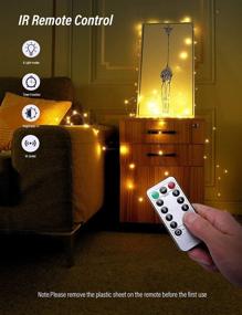 img 2 attached to Mikasol Fairy String Lights: Waterproof Copper Wire Firefly Lights with Remote Control - 1 Pack LED Fairy Lights for Bedroom, Christmas - 8 Modes (16.4 ft/Warm White)