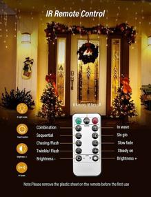 img 3 attached to Mikasol Fairy String Lights: Waterproof Copper Wire Firefly Lights with Remote Control - 1 Pack LED Fairy Lights for Bedroom, Christmas - 8 Modes (16.4 ft/Warm White)