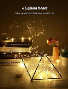 img 1 attached to Mikasol Fairy String Lights: Waterproof Copper Wire Firefly Lights with Remote Control - 1 Pack LED Fairy Lights for Bedroom, Christmas - 8 Modes (16.4 ft/Warm White)