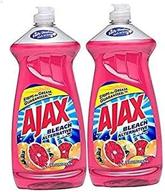 🍊 ajax dish washing soap with ruby red grapefruit scent - bleach alternative - 2 pack, 28oz logo