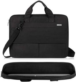 img 3 attached to Landici 17 17.3 Inch Laptop Bag Case with Shoulder Strap - 360 Protective Waterproof Slim Computer Carrying Sleeve Cover for HP Envy 17, Asus Dell New Razer Blade Pro 17, 2021 MSI GE75 (Black)