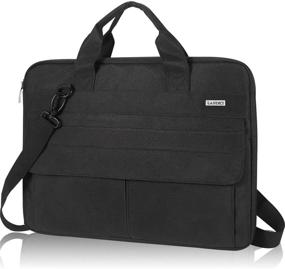 img 4 attached to Landici 17 17.3 Inch Laptop Bag Case with Shoulder Strap - 360 Protective Waterproof Slim Computer Carrying Sleeve Cover for HP Envy 17, Asus Dell New Razer Blade Pro 17, 2021 MSI GE75 (Black)