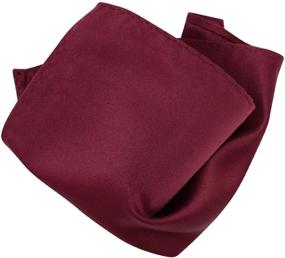 img 1 attached to BURGUNDY Hankerchief Pocket Square Handkerchiefs: Classy and Stylish Accessories for Men