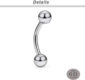 img 1 attached to Ocptiy Titanium Barbell Piercing Jewelry