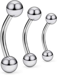 img 2 attached to Ocptiy Titanium Barbell Piercing Jewelry