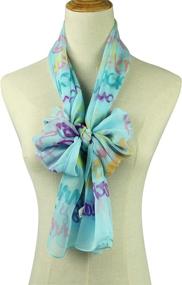 img 3 attached to 👩 Women's Long Chiffon Polka Dot Scarves - Stylish Accessories in Scarves & Wraps for Women