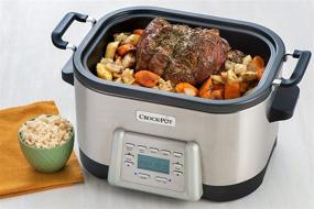 img 2 attached to Мультиварка Crock-Pot 5 в 1 на 6 кварт - нержавеющая сталь с антипригарным внутренним горшком.