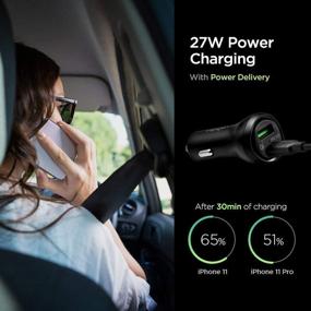 img 1 attached to 🔌 Spigen USB C Car Charger: 45W Dual Port Fast Charge for iPhone 13 Pro Max, Galaxy S21 Ultra, iPad & More