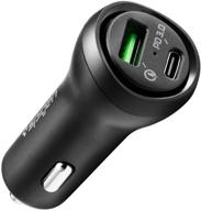 🔌 spigen usb c car charger: 45w dual port fast charge for iphone 13 pro max, galaxy s21 ultra, ipad & more logo