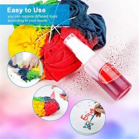 img 2 attached to 🎨 Non-Toxic Tie Dye Kit with 32 Colors for Girls, Boys, Kids, Adults - DIY Fabric T-Shirt Dye Set for Indoor/Outdoor Party Groups. Includes Aprons, Gloves, Rubber Bands, and Plastic Table Covers.