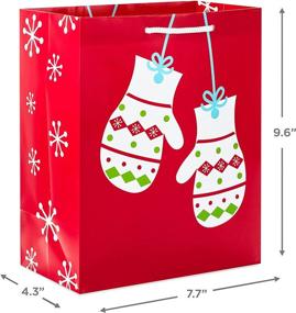 img 2 attached to Hallmark 9-inch Festive Gift Bags (3-Pack: Mittens, Snowman, Reindeer) for Christmas, Hanukkah, Birthdays & More