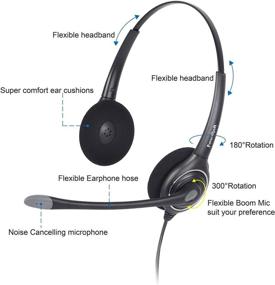 img 3 attached to Enhanced Call Center Headset with USB Plug: VoiceJoy Noise Cancelling Headphone with Quick Disconnect, Adjustable Mic, Mute Volume Control for Laptop & Computer Calls