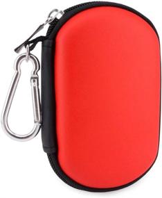 img 3 attached to 🔴 Wolven Portable Waterproof Shockproof Electronics Organizer: USB Flash Drive Case Bag in Red