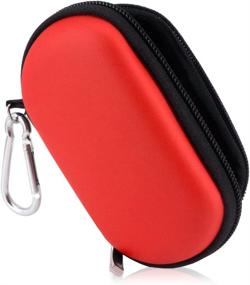 img 2 attached to 🔴 Wolven Portable Waterproof Shockproof Electronics Organizer: USB Flash Drive Case Bag in Red