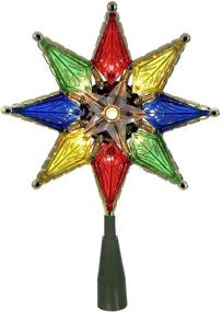 img 3 attached to Kurt Adler 10-Light 8-Point Star Tree Topper, 8-Inch, Multi-Colored