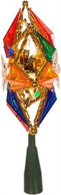 img 1 attached to Kurt Adler 10-Light 8-Point Star Tree Topper, 8-Inch, Multi-Colored