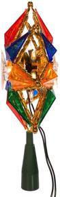 img 2 attached to Kurt Adler 10-Light 8-Point Star Tree Topper, 8-Inch, Multi-Colored