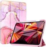 📱 ztotopcases ipad pro 11 case 2021/2020/2018: marble pink with pencil holder, shockproof & smart cover for 3rd/2nd/1st gen, trifold stand & auto sleep/wake logo