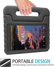 img 1 attached to 📱 Black Bolete Case for T-Mobile Alcatel Joy Tab 8-inch (2019) / Alcatel 3T 8-inch (Model 9027W 2018) / Alcatel A30 8-inch (Model 9024W 2017) - Kids Tablets Cases, EVA Foam Shockproof Lightweight Cover