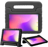 📱 black bolete case for t-mobile alcatel joy tab 8-inch (2019) / alcatel 3t 8-inch (model 9027w 2018) / alcatel a30 8-inch (model 9024w 2017) - kids tablets cases, eva foam shockproof lightweight cover logo