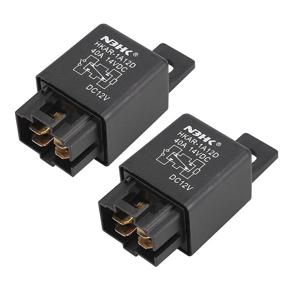 img 4 attached to 🚗 Set of 2 uxcell Car Motor DC 12V 40A 4 Pin SPST Relays