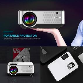 img 1 attached to 📽️ YABER Y60 Portable Projector: Full HD 1080P, 6000L, 200'' Display, Smartphone Compatible