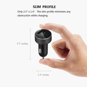 img 3 attached to 🚗 Dual USB Car Charger with 4.8A Output, Voltage Meter, Compatible with Apple iPhone, iPad, Samsung Galaxy, LG, Google Nexus, and USB Charging Devices - Black