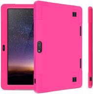 📱 premium soft shell cover for 10.1 inch android tablets: wecool case for yellyouth, plum optimax, lectrus, victbing, hoozo, yuntab, winsing, and lllccorp (rose red) logo