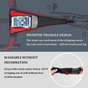 img 1 attached to EUGO Bike Sweat Guard - Bicycle Trainer Sweat Net with Phone Pouch, Frame Protector Sweat Absorbing Net Catcher for Road Bike Indoor Cycling Training - Enhancing Bike Training Accessories