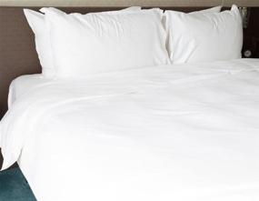 img 3 attached to Set of 2 Queen Pillow Cases - Luxury Hotel Quality, 100% Long Staple Cotton, 300 Thread Count