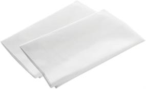 img 4 attached to Set of 2 Queen Pillow Cases - Luxury Hotel Quality, 100% Long Staple Cotton, 300 Thread Count