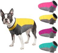 🐶 ackerpet stretch dog fleece vest jacket | half zip pullover dog sweater coat, warm dog apparel for cold weather | cozy fleece for small to medium dogs (m, yellow) логотип